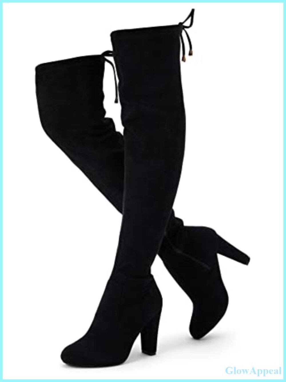 Suede Thigh High Over the Knee Boots Block Heel